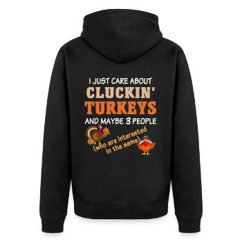Dictons de la Turquie - Veste à capuche bio Premium Unisexe - noir - Dos - Nico (187cm)