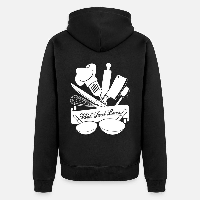 Nourriture au wok - Veste à capuche bio Premium Unisexe - noir