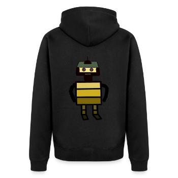 Robotique Vaisseau Spatial Technologie Enfants Enfant Fantaisie - Veste à capuche bio Premium Unisexe - noir - Dos - Nico (187cm)