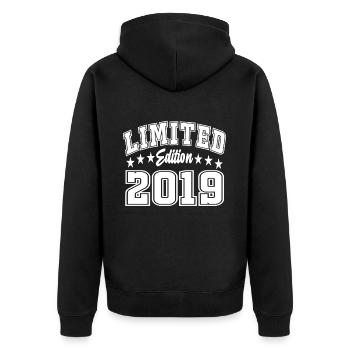 Édition limitée 2019 - Veste à capuche bio Premium Unisexe - noir - Dos - Nico (187cm)