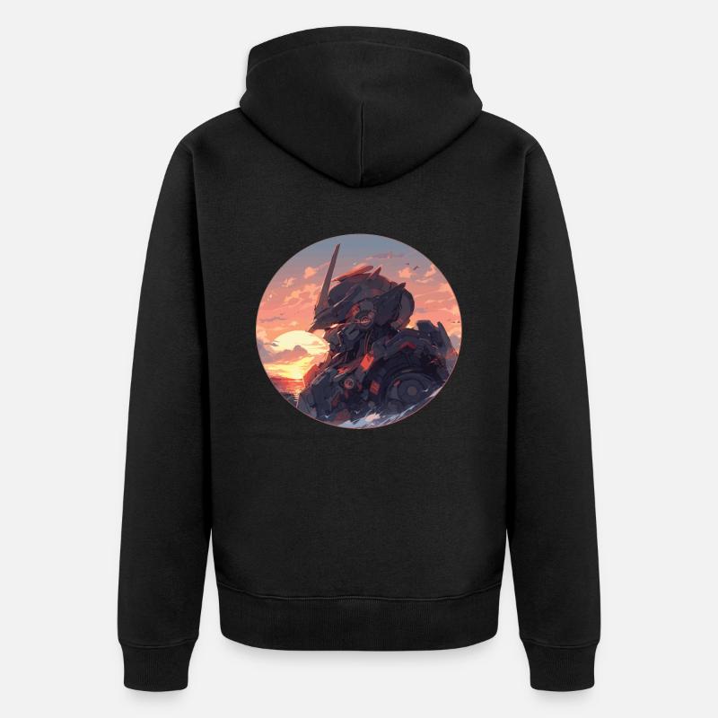 Roboter Robot Robotics Roboter Kinder Robots - Unisex Premium Bio Zip Hoodie - Schwarz
