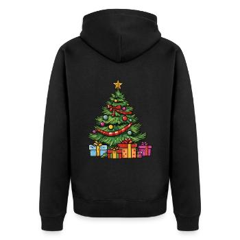 sapin Noël sapin - Veste à capuche bio Premium Unisexe - noir - Dos - Nico (187cm)