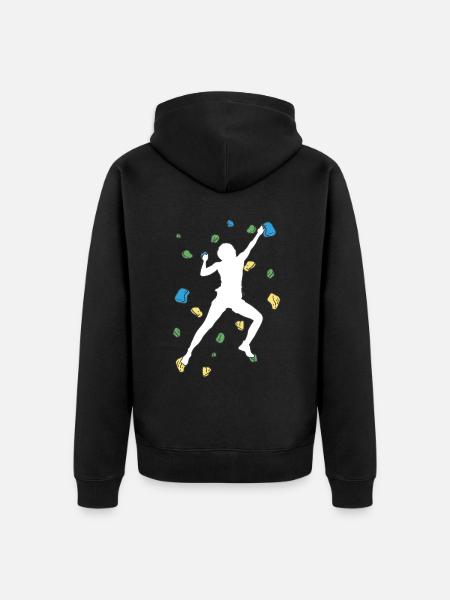 Bouldering Bouldering Climbing Boulderer Bouldering - Unisex Premium Organic Zip Hoodie - black
