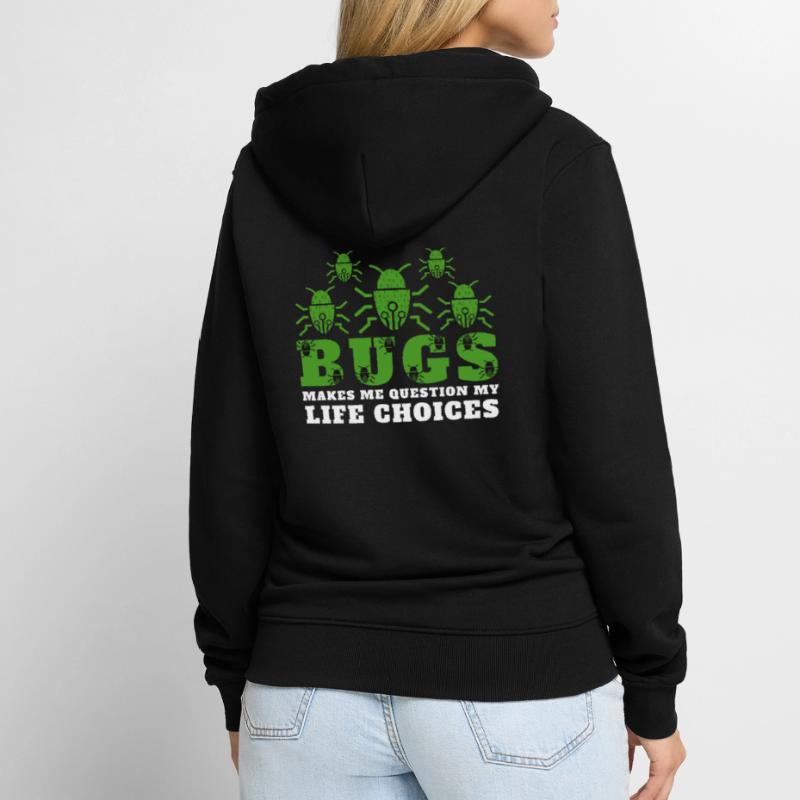 Computer Bugs Binary Codes Funny Programming Unisex Premium Bio Zip Hoodie