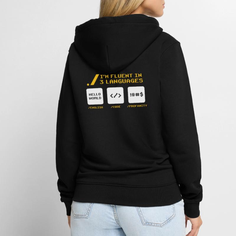 Computer Coder Funny Programmer Geek Programming Unisex Premium Bio Zip Hoodie