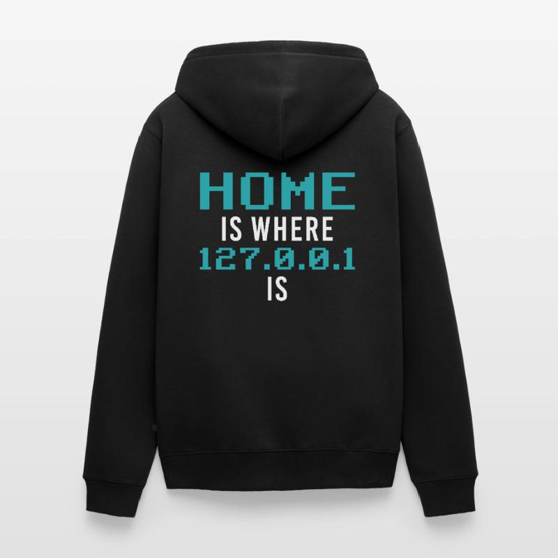 Localhost Programming Computer Scientist Funny Pro Unisex Premium Bio Zip Hoodie