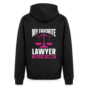 Avocat cadeau faculté de droit étudiant humour avocat - Veste à capuche bio Premium Unisexe - noir - Dos - Nico (187cm)