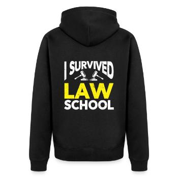 Avocat cadeau faculté de droit étudiant humour avocat - Veste à capuche bio Premium Unisexe - noir - Dos - Nico (187cm)