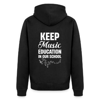 Gardez les cours de musique dans notre - Veste à capuche bio Premium Unisexe - noir - Dos - Nico (187cm)