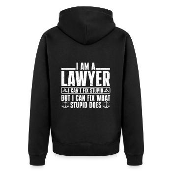 Avocat cadeau faculté de droit étudiant humour avocat - Veste à capuche bio Premium Unisexe - noir - Dos - Nico (187cm)