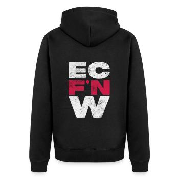Wrestling - Unisex Premium Bio Zip Hoodie - Schwarz - Hinten - Nico (187cm)