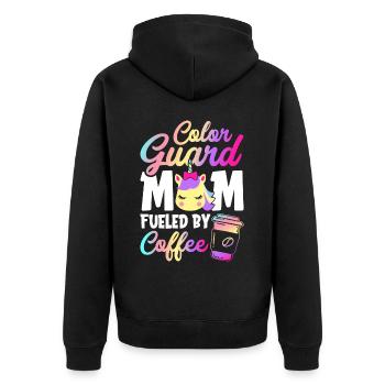 Weibliche Fahnenwache - Unisex Premium Bio Zip Hoodie - Schwarz - Hinten - Nico (187cm)