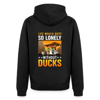 La vie serait si ennuyeuse sans les canards Duck Friend - Veste à capuche bio Premium Unisexe - noir - Dos - Nico (187cm)