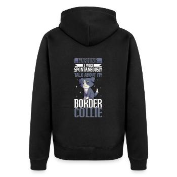 Amateur de Border Collie - Veste à capuche bio Premium Unisexe - noir - Dos - Nico (187cm)