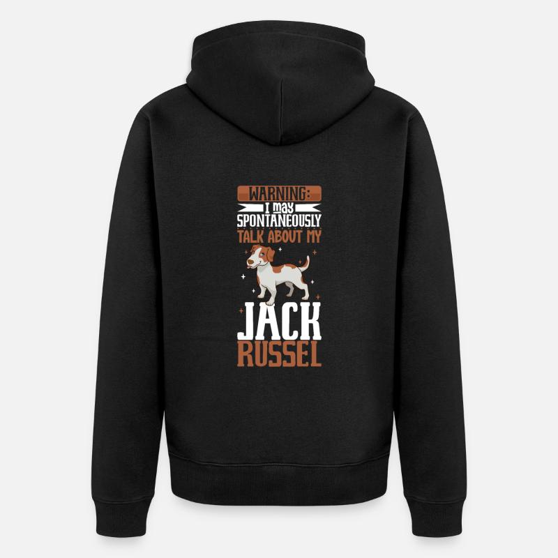 Jack Russel Terrier amoureux - Veste à capuche bio Premium Unisexe - noir
