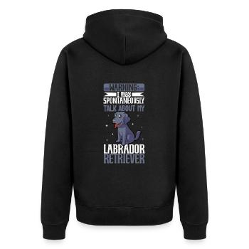 Amoureux du Labrador Retriever - Veste à capuche bio Premium Unisexe - noir - Dos - Nico (187cm)