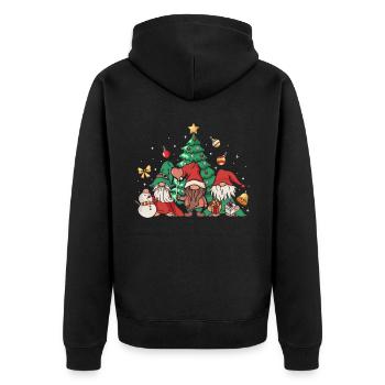 Noël des gnomies - Veste à capuche bio Premium Unisexe - noir - Dos - Nico (187cm)