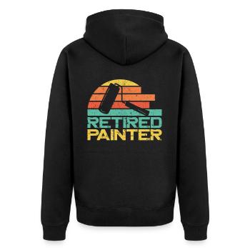 House Painter Decorator Retirement - Unisex Premium Organic Zip Hoodie - black - Back - Nico (187cm)