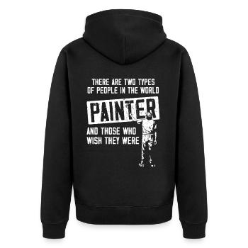 House Painter Decorator There Are - Unisex Premium Organic Zip Hoodie - black - Back - Nico (187cm)