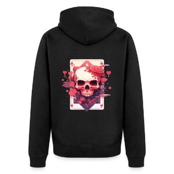 Poker Joueur de poker Jeu de cartes de casino - Veste à capuche bio Premium Unisexe - noir - Dos - Nico (187cm)