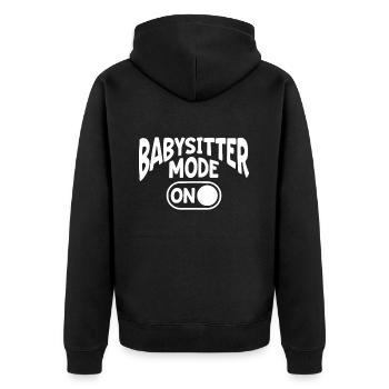 Nanny Daycare Babysitter - Unisex Premium Organic Zip Hoodie - black - Back - Nico (187cm)