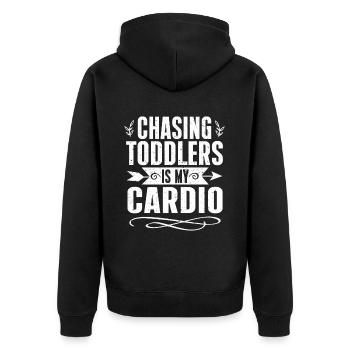 Nanny Daycare Babysitter - Unisex Premium Organic Zip Hoodie - black - Back - Nico (187cm)