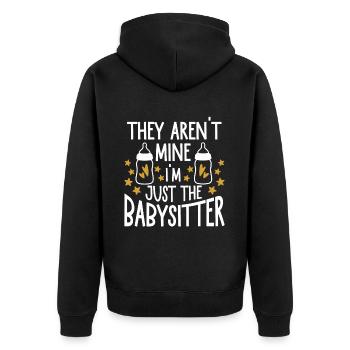 Nanny Daycare Babysitter - Unisex Premium Organic Zip Hoodie - black - Back - Nico (187cm)