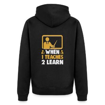Meilleure idée de cadeau de pension pour les enseignants Étudiant - Veste à capuche bio Premium Unisexe - noir - Dos - Nico (187cm)