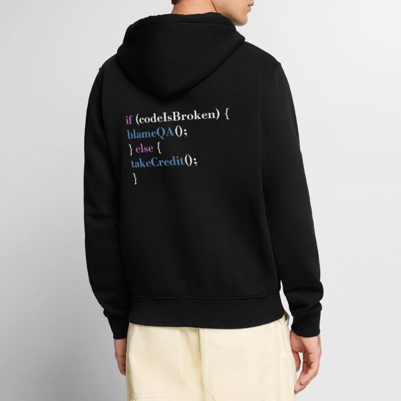 Programmer QA Saying Computer Programming Unisex Premium Bio Zip Hoodie