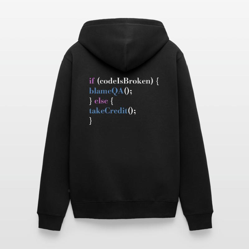 Programmer QA Saying Computer Programming Unisex Premium Bio Zip Hoodie