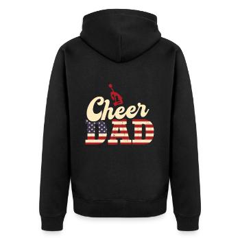 Cheer Papa Pom-pom girl Papa - Veste à capuche bio Premium Unisexe - noir - Dos - Nico (187cm)