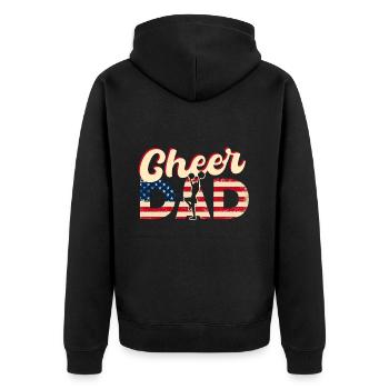 Cheer Papa Pom-pom girl Papa - Veste à capuche bio Premium Unisexe - noir - Dos - Nico (187cm)