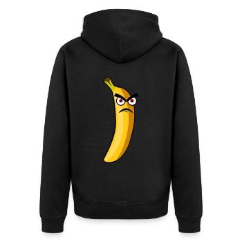 Banane Bananes grincheuses - Veste à capuche bio Premium Unisexe - noir - Dos - Nico (187cm)