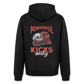 Kickboxer Arts martiaux Kickboxing Kickboxen - Veste à capuche bio Premium Unisexe - noir - Dos - Nico (187cm)