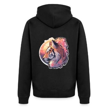 Tiger Wildcat Tiger Baby Baby Tiger Africa - Veste à capuche bio Premium Unisexe - noir - Dos - Nico (187cm)