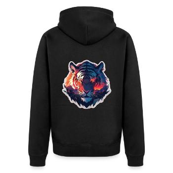 Tiger Wildcat Tiger Baby Baby Tiger Africa - Veste à capuche bio Premium Unisexe - noir - Dos - Nico (187cm)