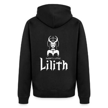 Lilith, Demon, Gothic, Mythology, Folklore, - Unisex Premium Organic Zip Hoodie - black - Back - Nico (187cm)
