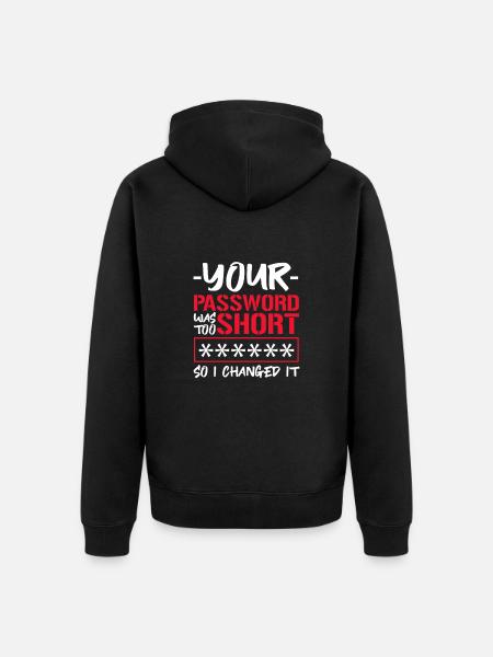 Hacker Coder Computer Hacking Gift - Unisex Premium Organic Zip Hoodie - black