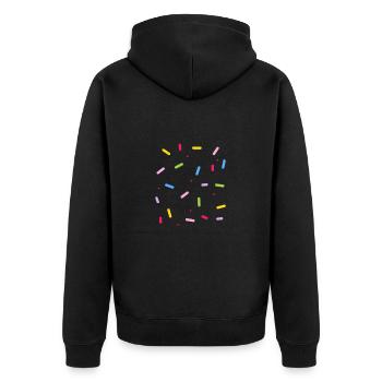 Ice Cream Ice Cream Ice Cream Summer Gift - Unisex Premium Organic Zip Hoodie - black - Back - Nico (187cm)
