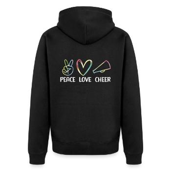 Cheerleadermädchen Cheerleading Jubel Jugend - Unisex Premium Bio Zip Hoodie - Schwarz - Hinten - Nico (187cm)