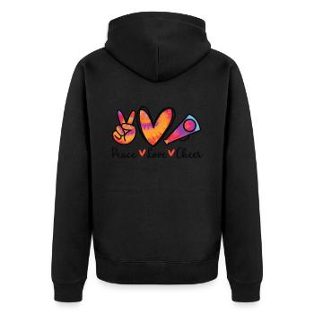 Cheerleadermädchen Cheerleading Jubel Jugend - Unisex Premium Bio Zip Hoodie - Schwarz - Hinten - Nico (187cm)