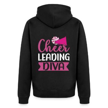 Cheerleadermädchen Cheerleading Jubel Jugend - Unisex Premium Bio Zip Hoodie - Schwarz - Hinten - Nico (187cm)