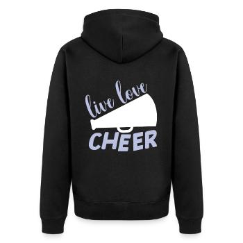 Cheerleadermädchen Cheerleading Jubel Jugend - Unisex Premium Bio Zip Hoodie - Schwarz - Hinten - Nico (187cm)