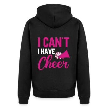 Cheerleadermädchen Cheerleading Jubel Jugend - Unisex Premium Bio Zip Hoodie - Schwarz - Hinten - Nico (187cm)