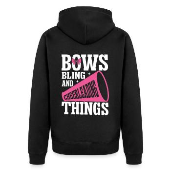 Cheerleadermädchen Cheerleading Jubel Jugend - Unisex Premium Bio Zip Hoodie - Schwarz - Hinten - Nico (187cm)