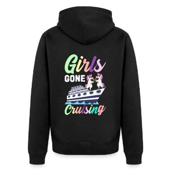 Cruise Girl Vacation - Unisex Premium Organic Zip Hoodie - black - Back - Nico (187cm)