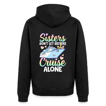 Cruise Girl Vacation - Unisex Premium Organic Zip Hoodie - black - Back - Nico (187cm)