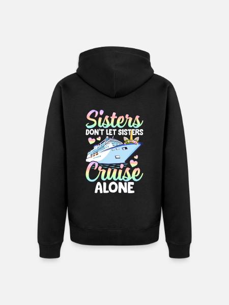 Cruise Girl Vacation - Unisex Premium Organic Zip Hoodie - black