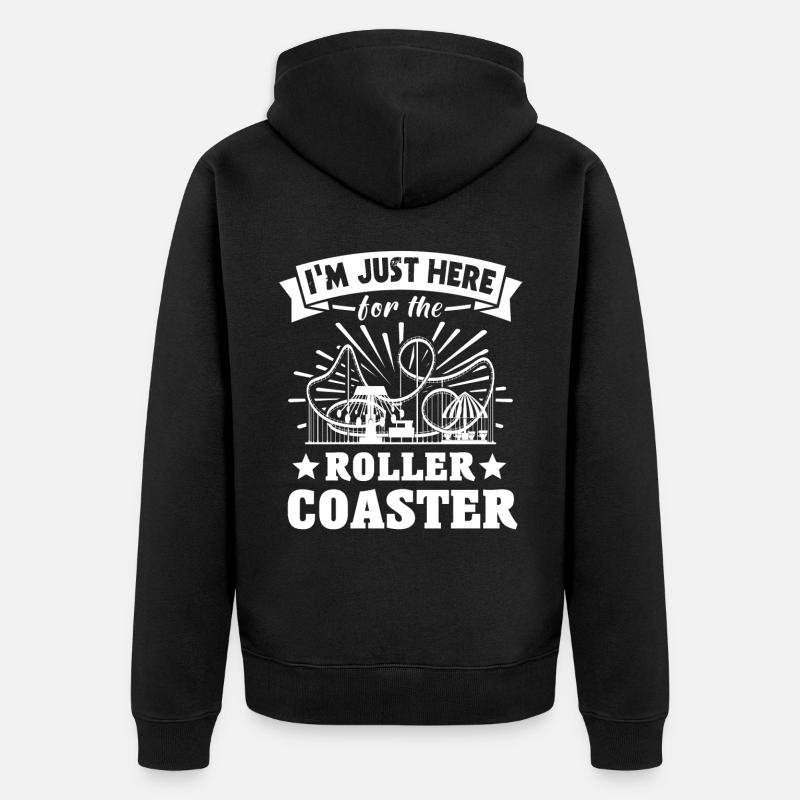 Roller Coaster - Unisex Premium Bio Zip Hoodie - Schwarz