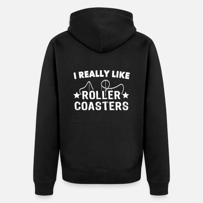 Roller Coaster - Unisex Premium Bio Zip Hoodie - Schwarz